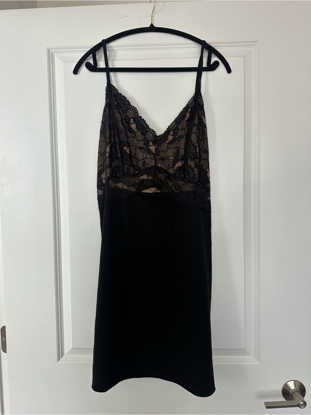 Black Lace Slip Dress - Women Intimates